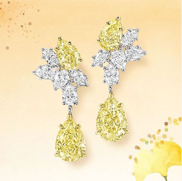 earrings yellow diamond harry winston