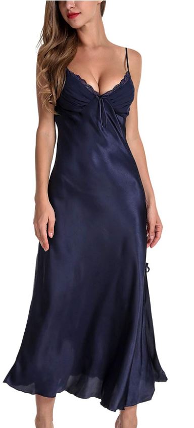Asher Satin Blue Nightgown