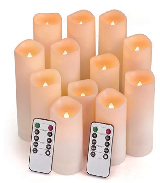 Led candles with battery and remote romantic