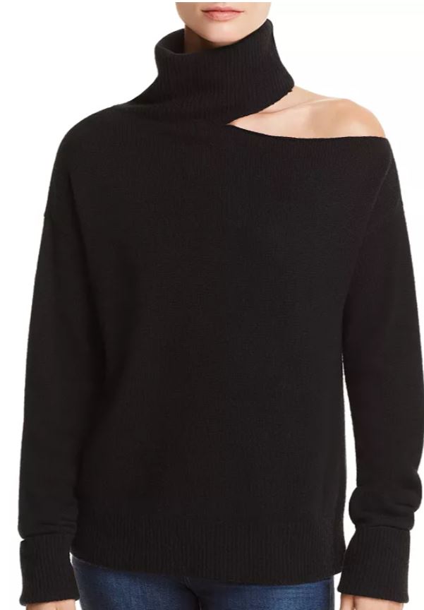 paige black cutout sweater
