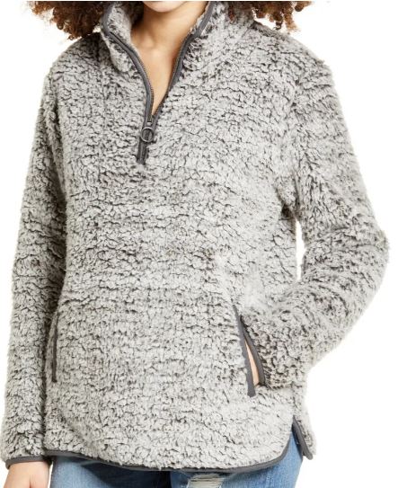 Thread and supply fleece pullover zipper